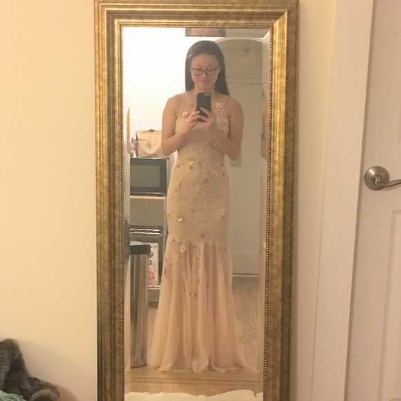 Parker Monique Long Sequin Sleeveless Gown Dress S - Picture 2 of 5